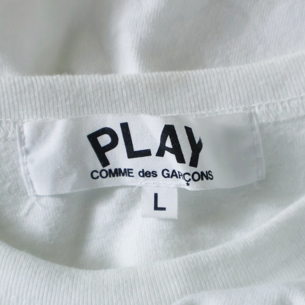 PLAY COMME des GARCONS(プレイコムデギャルソン) ×NIKE ナイキ フロント ロゴプリント 半袖Tシャツ カットソー ホワイト AE-T401