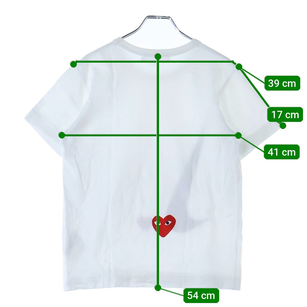 PLAY COMME des GARCONS(プレイコムデギャルソン) ×NIKE ナイキ フロント ロゴプリント 半袖Tシャツ カットソー ホワイト AE-T401