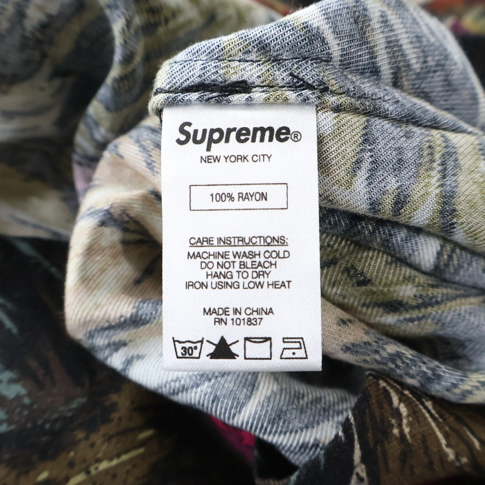 SUPREME(シュプリーム) 17AW Painted Floral Rayon Shirt フラワー 総柄 レーヨン 長袖シャツ マルチ