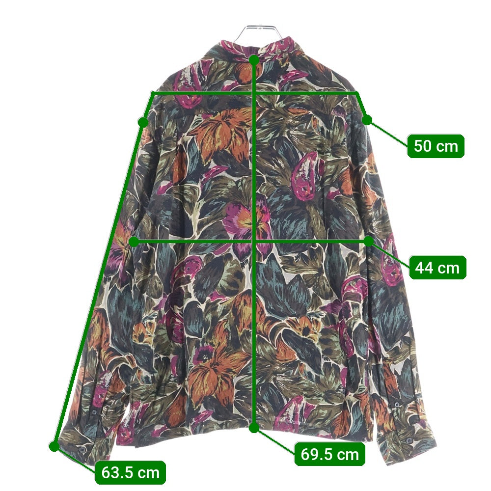 SUPREME(シュプリーム) 17AW Painted Floral Rayon Shirt フラワー 総柄 レーヨン 長袖シャツ マルチ