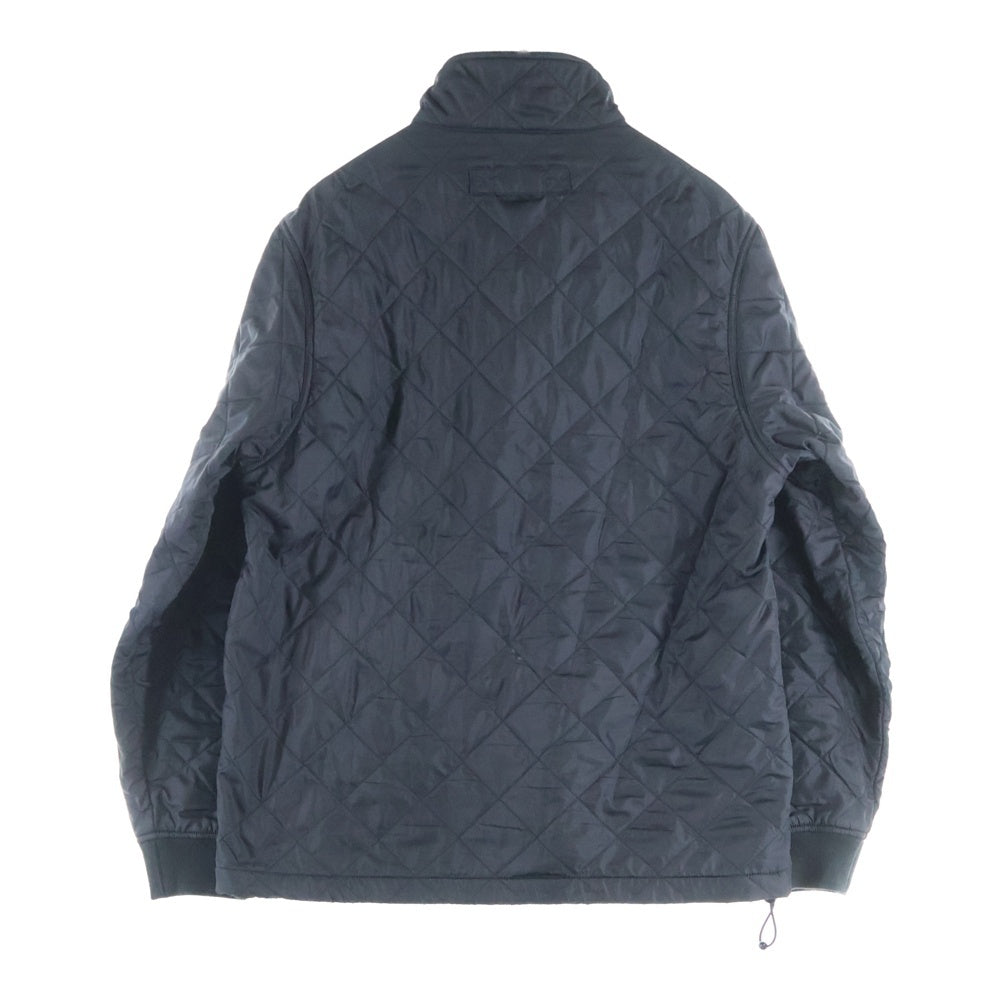 SUPREME(シュプリーム) 17SS Arc Logo Quilted Half Zip Pullover アーチロゴ キルティング ナイロン ハーフジップ プルオーバー トレーナー ブラック