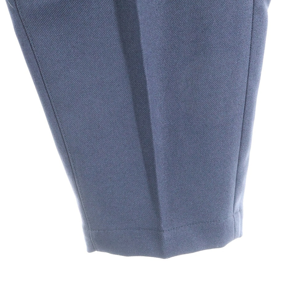 MR.OLIVE(ミスターオリーブ) RETRO POLYESTER TWILL BELTED WIDE TAPERED PANTS レトロ ポリエステル テーパード パンツ ネイビー M-19101