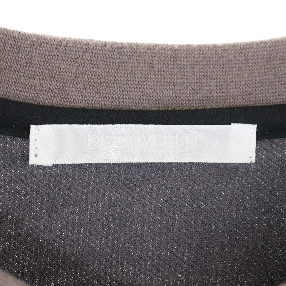 DISCOVERED(ディスカバード) 千鳥格子 総柄 ナイロン コットン 切り返し 長袖Tシャツ マルチ DC-S15-CU-06