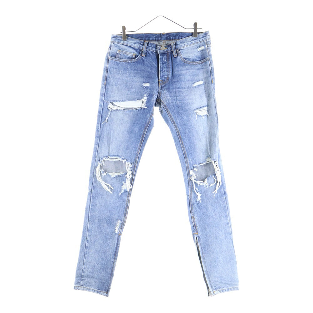 mnml ダメージ加工 ライトブルーデニム スリム ミニマル メンズ 32 MNML(ミニマル) ダメージ加工 スリム デニムパンツ インディゴ