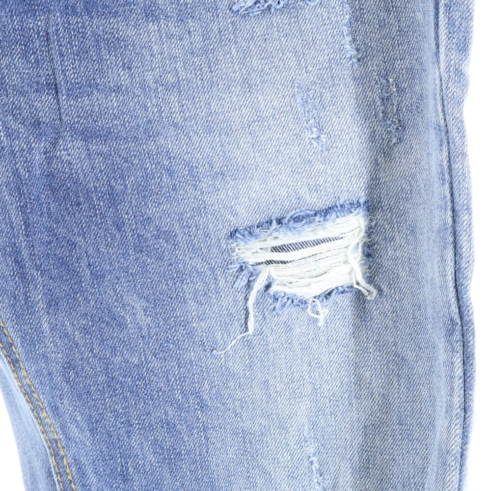 MNML(ミニマル) ダメージ加工 スリム デニムパンツ インディゴ