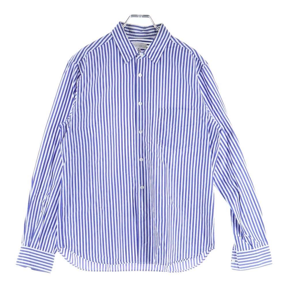 BEAUTY&YOUTH UNITED ARROWS(ビューティーアンドユースユナイテッドアローズ) オーバーサイズ ストライプ 長袖シャツ ホワイト/ブルー