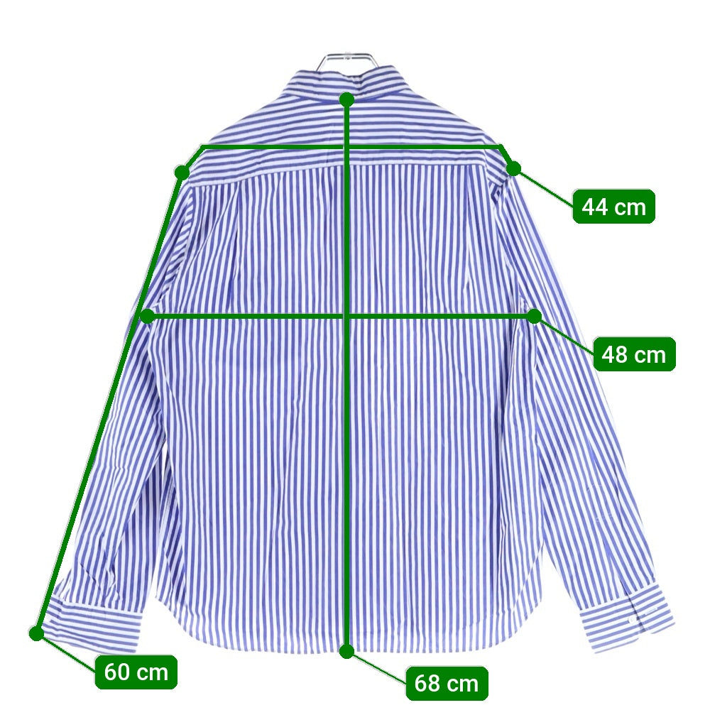 BEAUTY&YOUTH UNITED ARROWS(ビューティーアンドユースユナイテッドアローズ) オーバーサイズ ストライプ 長袖シャツ ホワイト/ブルー