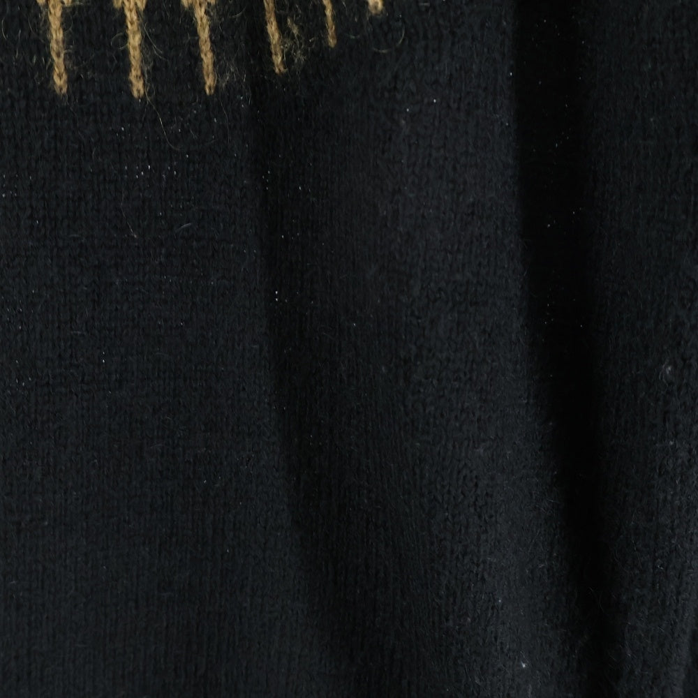 Lui's(ルイス) ノルディック柄 ニット セーター ブラック/ブラウン LU15R0050480100