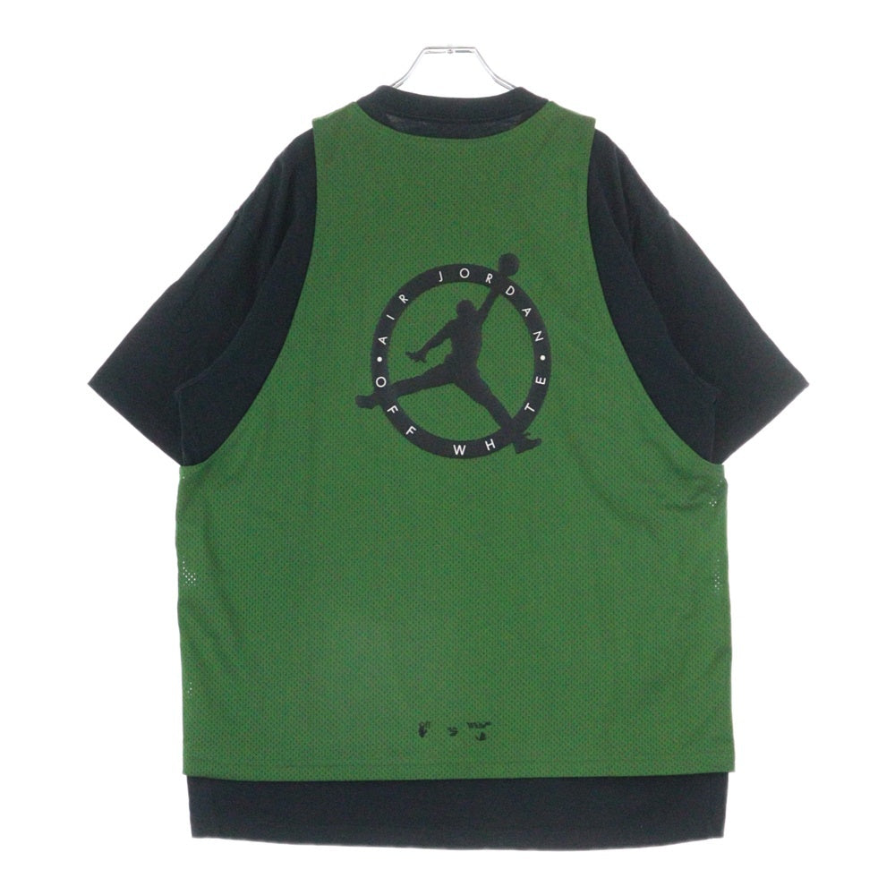 OFF-WHITE(オフホワイト) × Air Jordan Short Sleeve Top ジョーダン ショートスリーブ トップ 半袖 カットソーTシャツ ブラック CV3524-361
