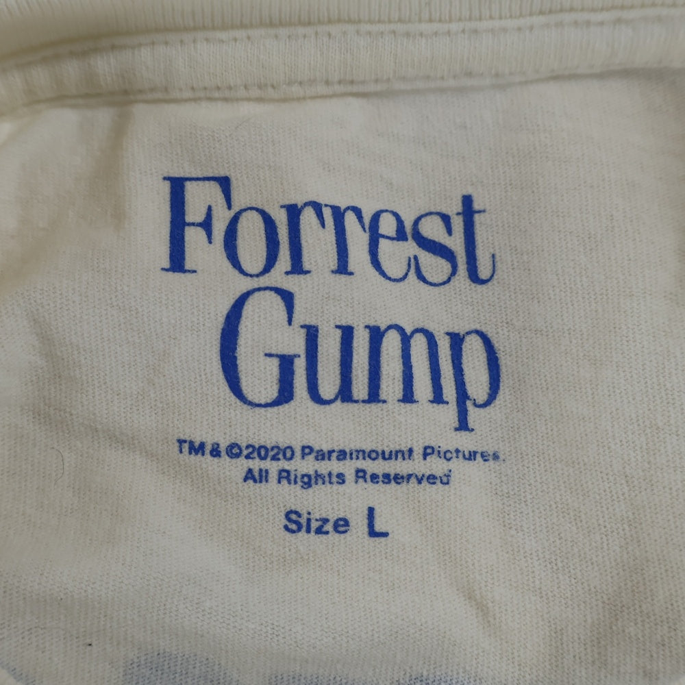 NO BRAND(ノーブランド) Forrest Gump フォレスト・ガンプ 両面プリント 半袖カットソーTシャツ ホワイト