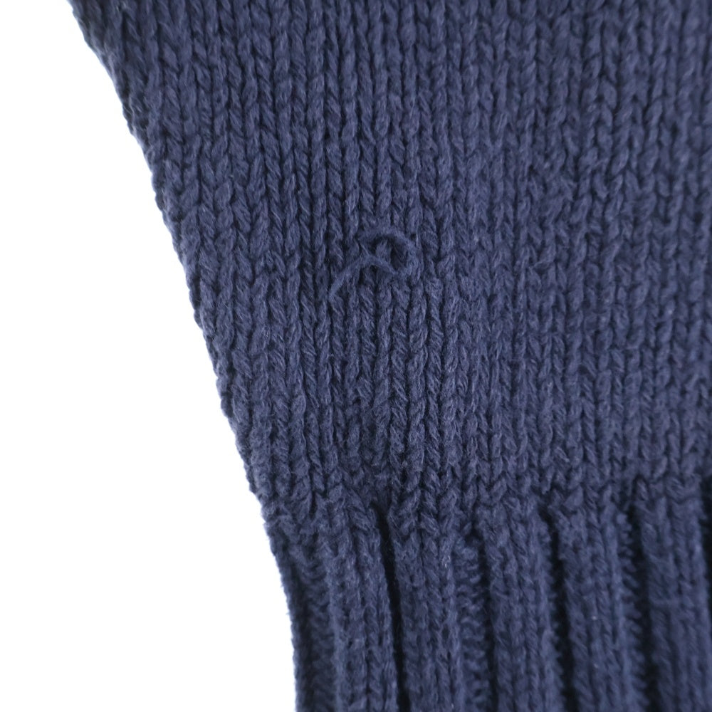 POLO RALPH LAUREN(ポロラルフローレン) スモールポニー刺繍 クルーネック コットン ケーブルニット セーター ネイビー