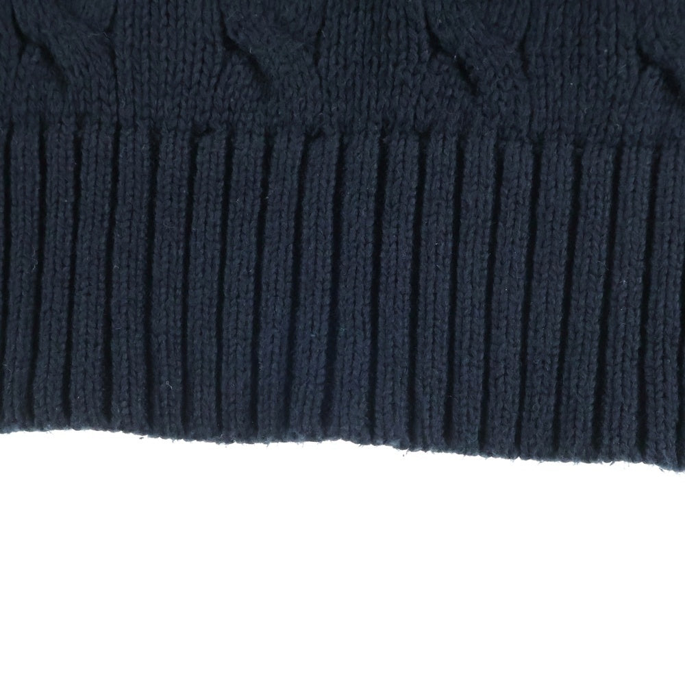 POLO RALPH LAUREN(ポロラルフローレン) スモールポニー刺繍 クルーネック コットンニット セーター ブラック