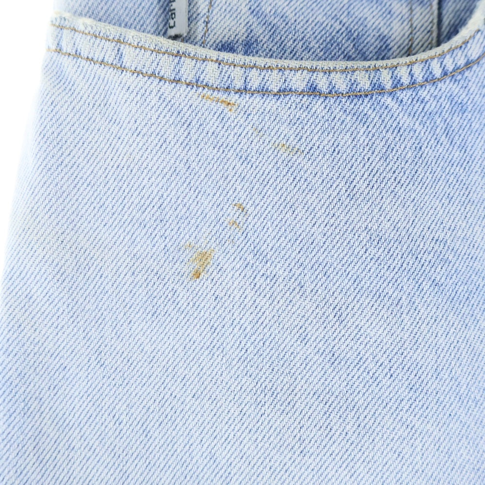 CARHARTT(カーハート) ロゴパッチ ストレートデニムパンツ ライトブルー