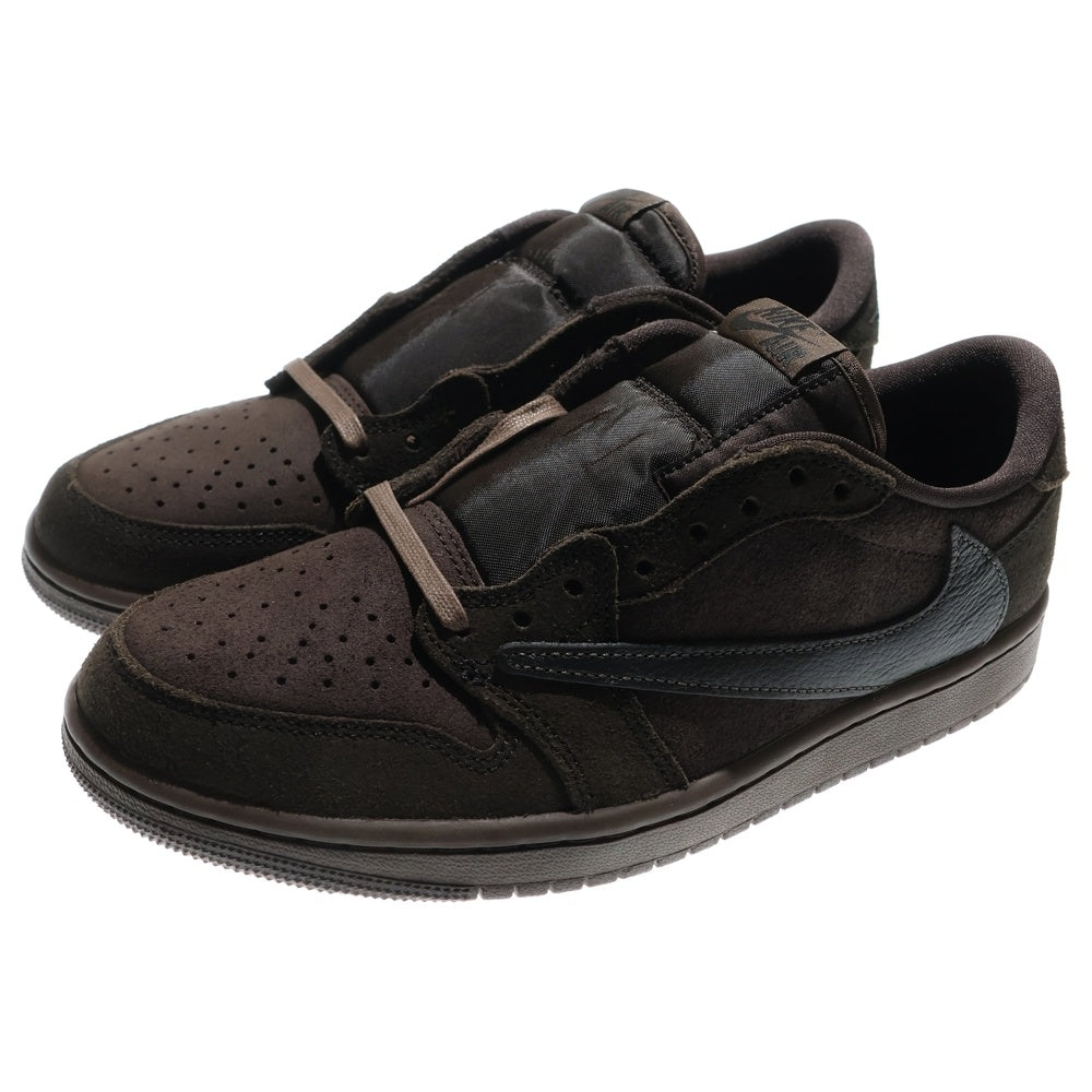 NIKE(ナイキ) ×TRAVIS SCOTT AIR JORDAN 1 LOW OG SP VELVET BROWN AND DARK MOCHA トラヴィススコット エアジョーダン1 ローカットスニーカー US8.5/26.5cm DM7866-202