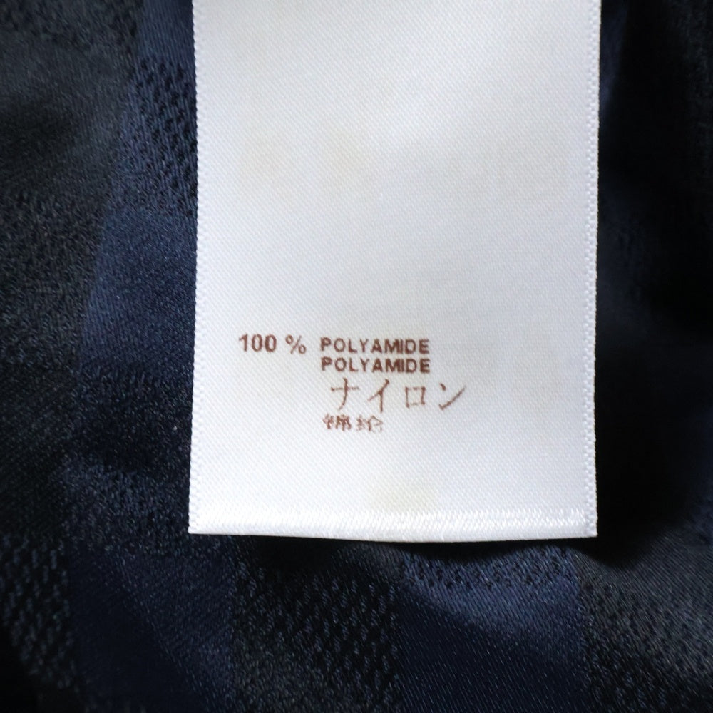 LOUIS VUITTON(ルイヴィトン) ダミエ フード付き ジップアップ ナイロンジャケット ブラック/ネイビー RM142M H6B31WPYR