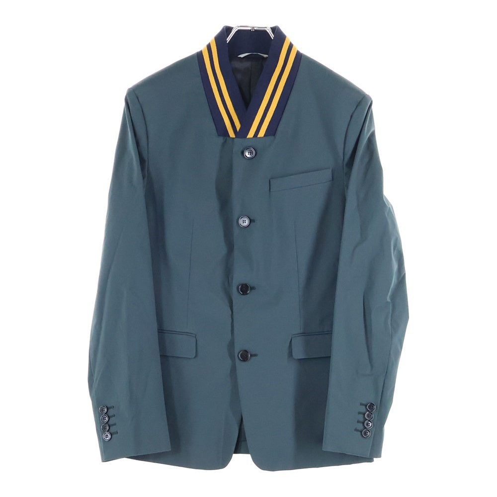 Dior HOMME(ディオールオム) 襟ストライプ ナイロンジャケット ブルゾン グリーン 533C229A3189