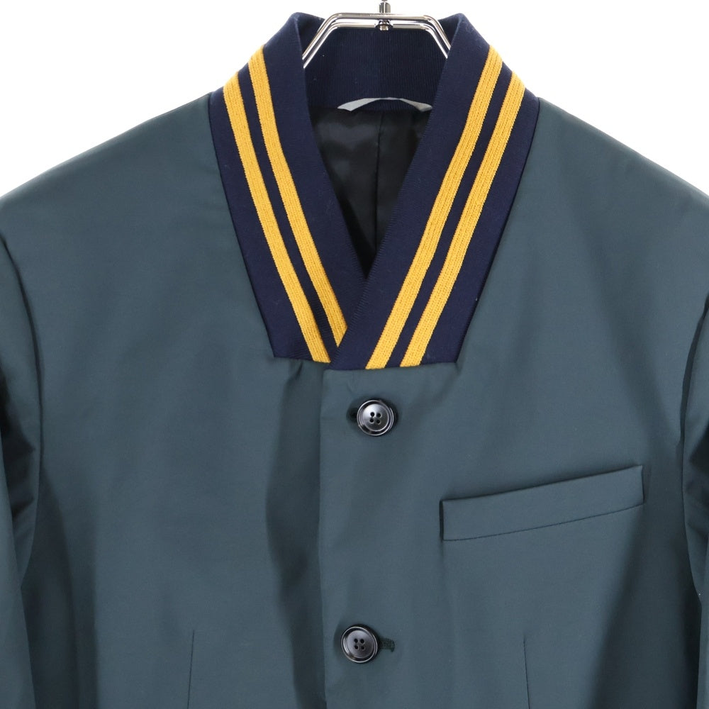 Dior HOMME(ディオールオム) 襟ストライプ ナイロンジャケット ブルゾン グリーン 533C229A3189