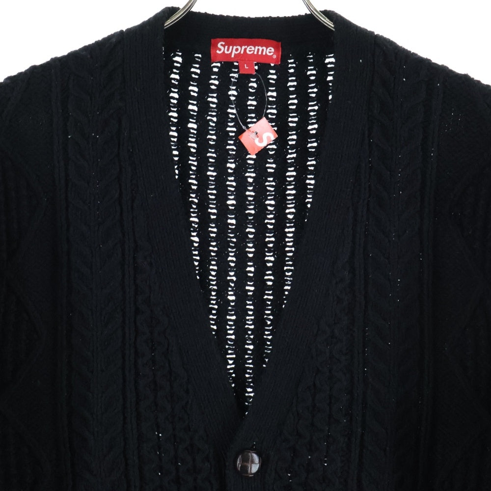 SUPREME(シュプリーム) 16AW Cable Knit Cardigan ケーブルニット カーディガン ブラック