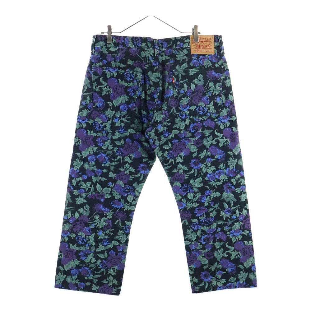 SUPREME(シュプリーム) 16SS × Levi's Roses 505 Jean リーバイス フローラルプリント ブランクタグ ストレート デニムパンツ マルチ