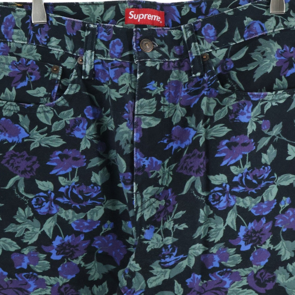 SUPREME(シュプリーム) 16SS × Levi's Roses 505 Jean リーバイス フローラルプリント ブランクタグ ストレート デニムパンツ マルチ