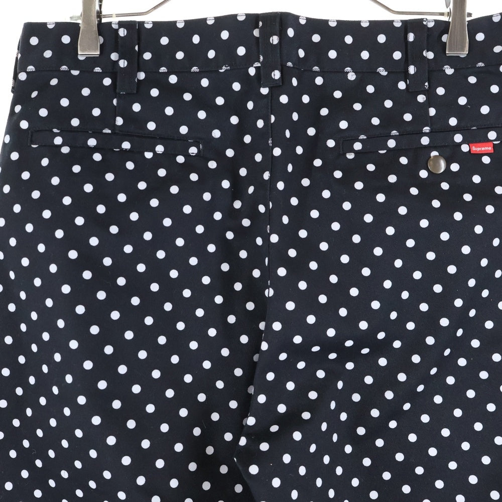 SUPREME(シュプリーム) 18AW Work Pant Polka Dot ポルカドット ワークパンツ ブラック/ホワイト