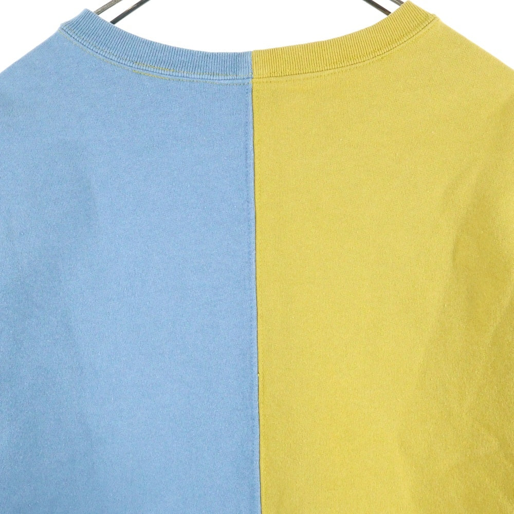 SUPREME(シュプリーム) 18AW Split Crewneck Sweatshirt Mustard スプリット ロゴ クルーネック スウェット トレーナー マスタード/ブルー