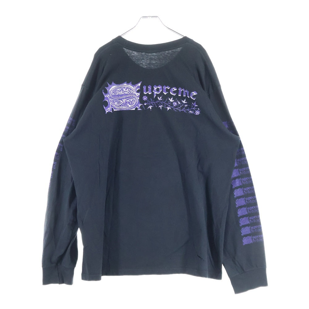SUPREME(シュプリーム) 24SS Saint Sebastian L/S Tee セイント セバスチャン クルーネック 長袖Tシャツ カットソー ロンT ブラック