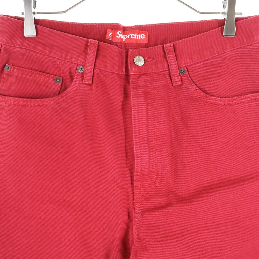 SUPREME(シュプリーム) 25AW Baggy Jean クラシックロゴ刺繍 バギー ジーン デニムパンツ レッド