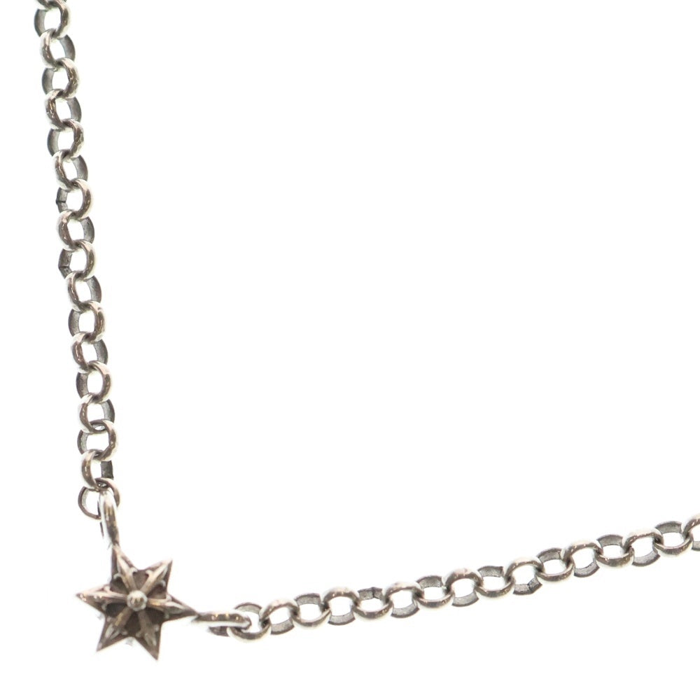 CHROME HEARTS(クロムハーツ) RL CHAIN 6PT STAR R18 ロールチェーン スター ネックレス 18inch シルバー