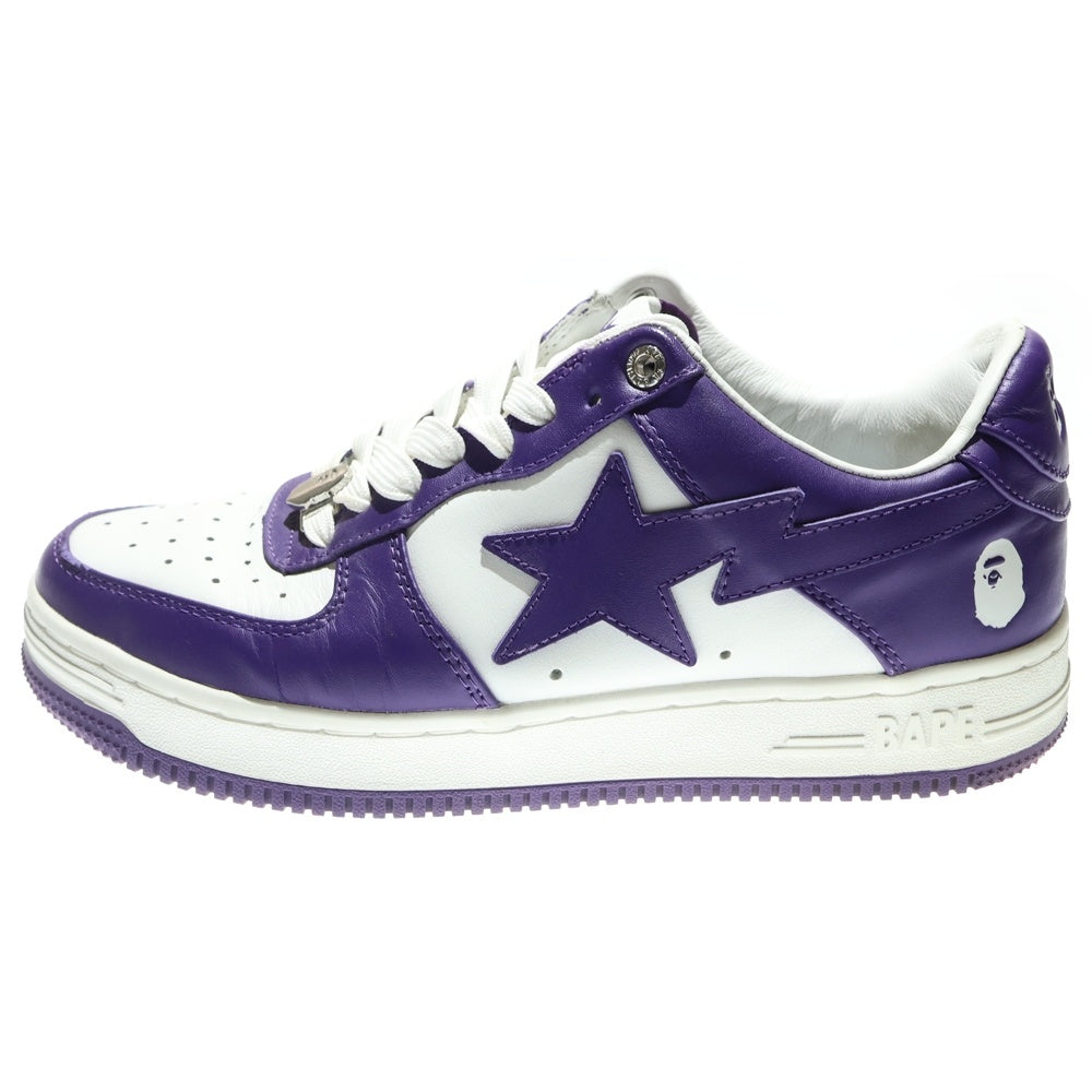 A BATHING APE(アベイシングエイプ) BAPESTA ベイプスタ ローカットスニーカー US8/26cm パープル