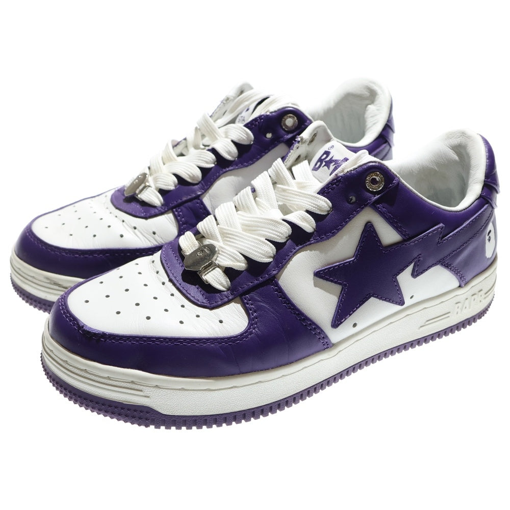 A BATHING APE(アベイシングエイプ) BAPESTA ベイプスタ ローカットスニーカー US8/26cm パープル
