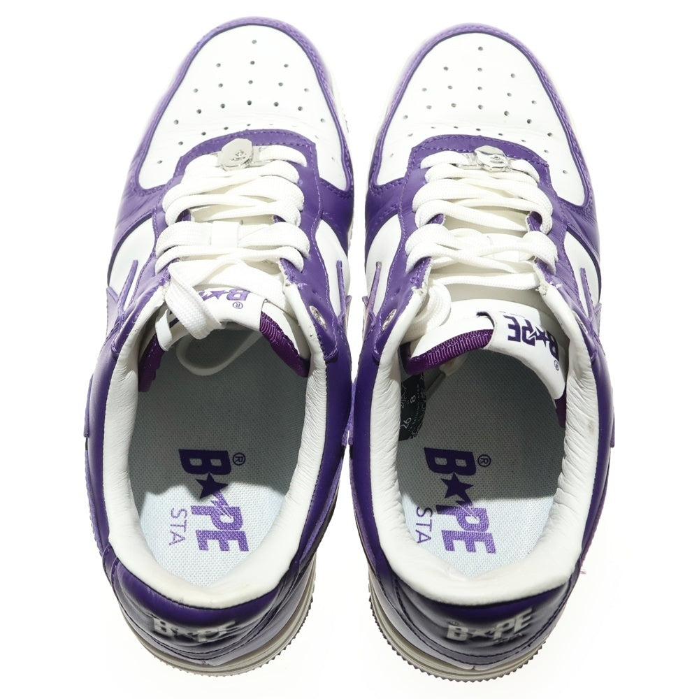 A BATHING APE(アベイシングエイプ) BAPESTA ベイプスタ ローカットスニーカー US8/26cm パープル