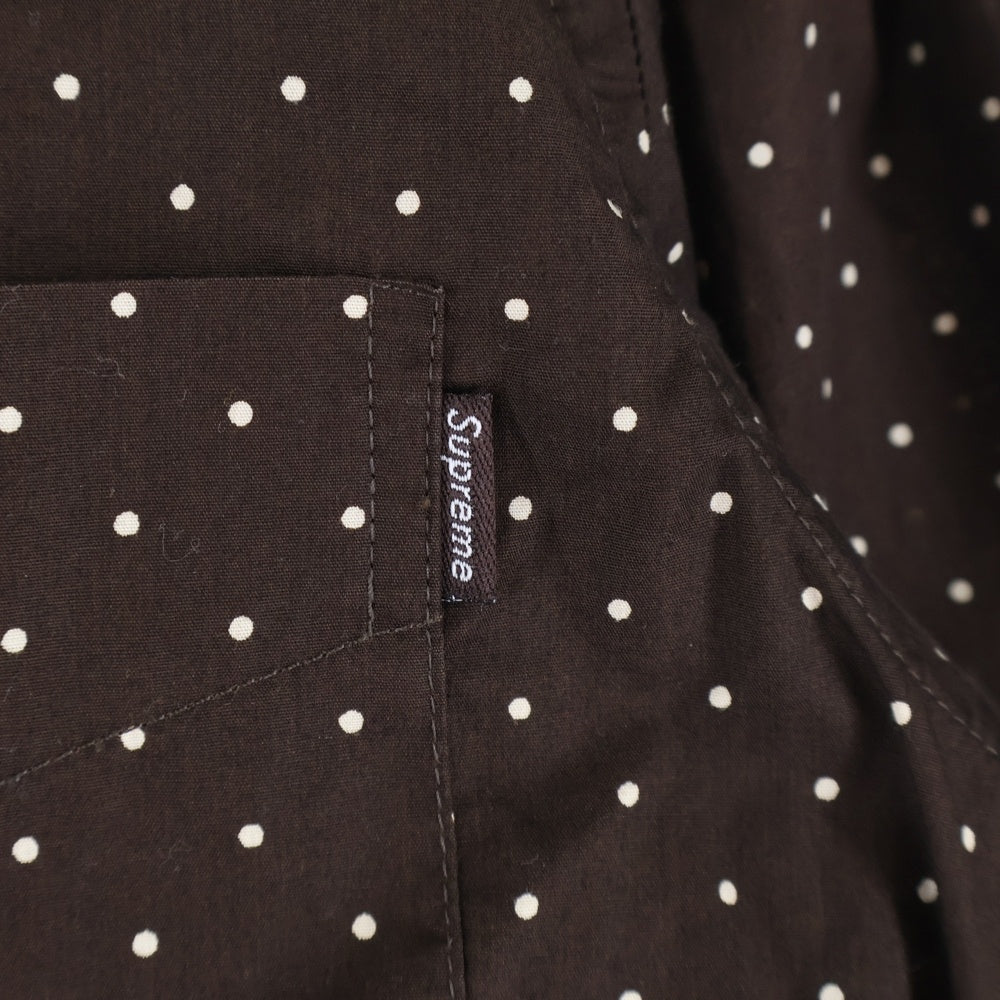 SUPREME(シュプリーム) Polka Dot Denim Shirt ポルカドット 長袖シャツ ブラウン