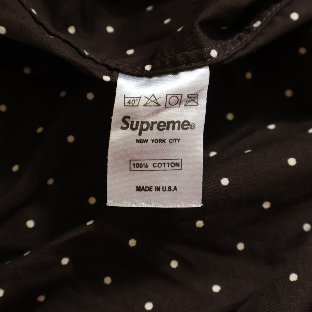 SUPREME(シュプリーム) Polka Dot Denim Shirt ポルカドット 長袖シャツ ブラウン