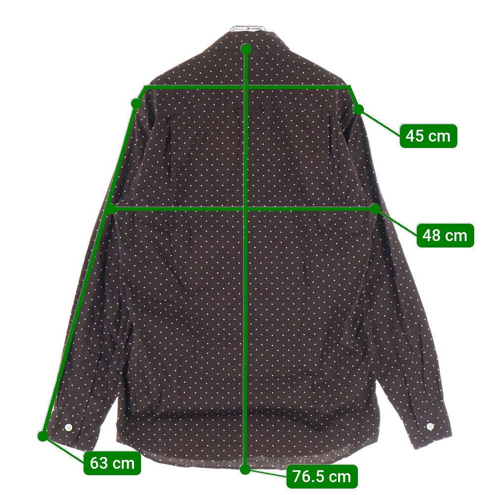 SUPREME(シュプリーム) Polka Dot Denim Shirt ポルカドット 長袖シャツ ブラウン