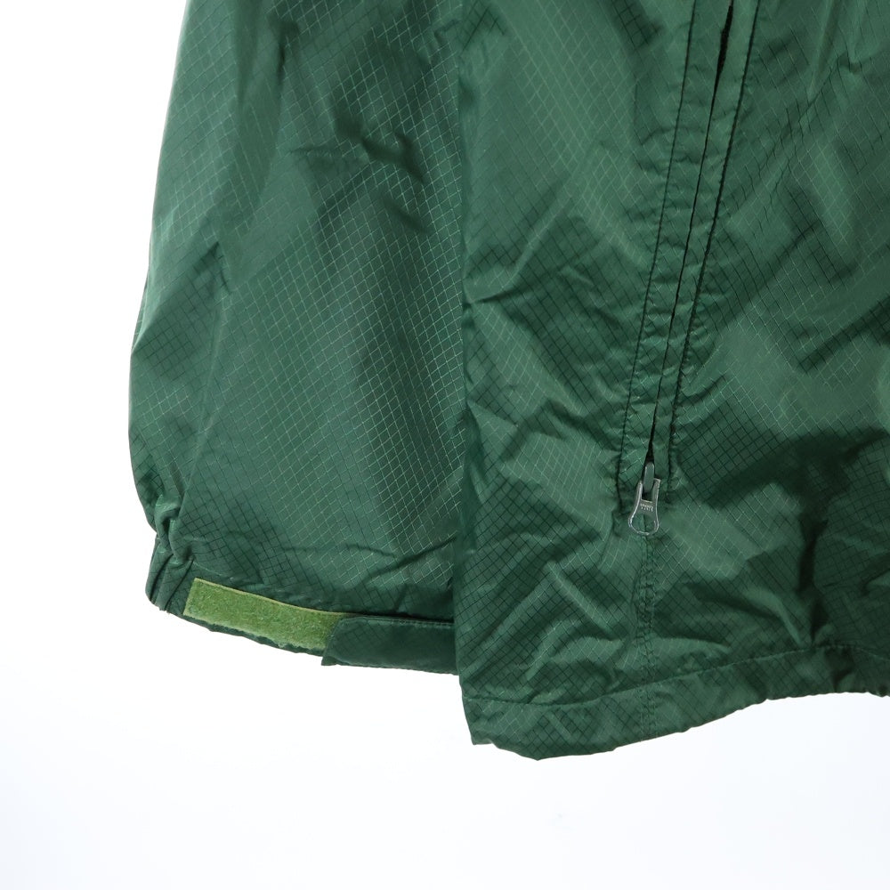 STUSSY(ステューシー) 90s 紺タグ付き 胸ロゴプリント 裏地メッシュ ナイロン フルジップ フーデッド ジャケット