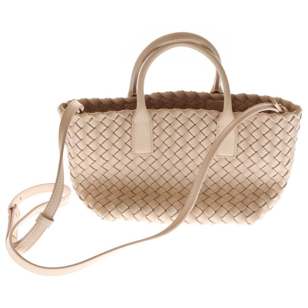 BOTTEGA VENETA(ボッテガヴェネタ) ミニ カバ ポーチ付き イントレチャート ラムスキンレザー 2WAY ショルダーバッグ ハンドバッグ ロータス 781670