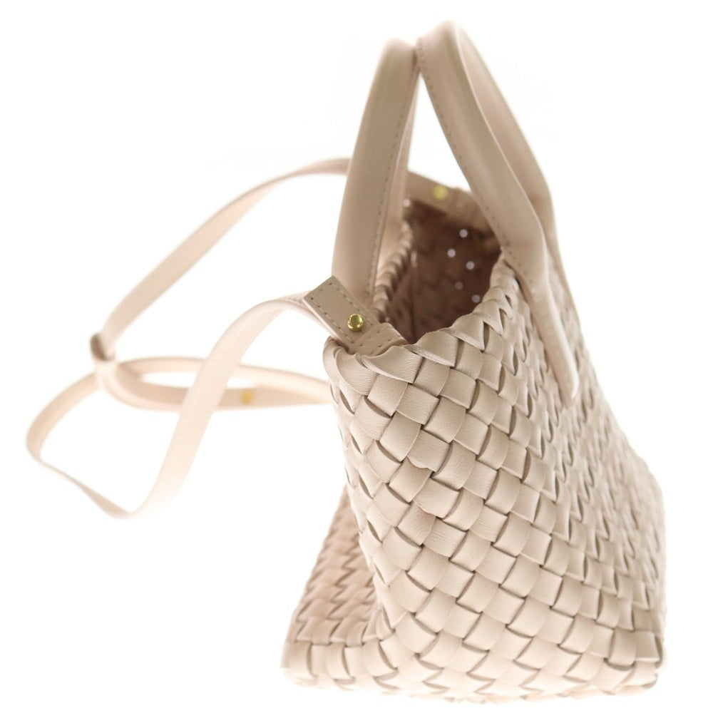 BOTTEGA VENETA(ボッテガヴェネタ) ミニ カバ ポーチ付き イントレチャート ラムスキンレザー 2WAY ショルダーバッグ ハンドバッグ ロータス 781670