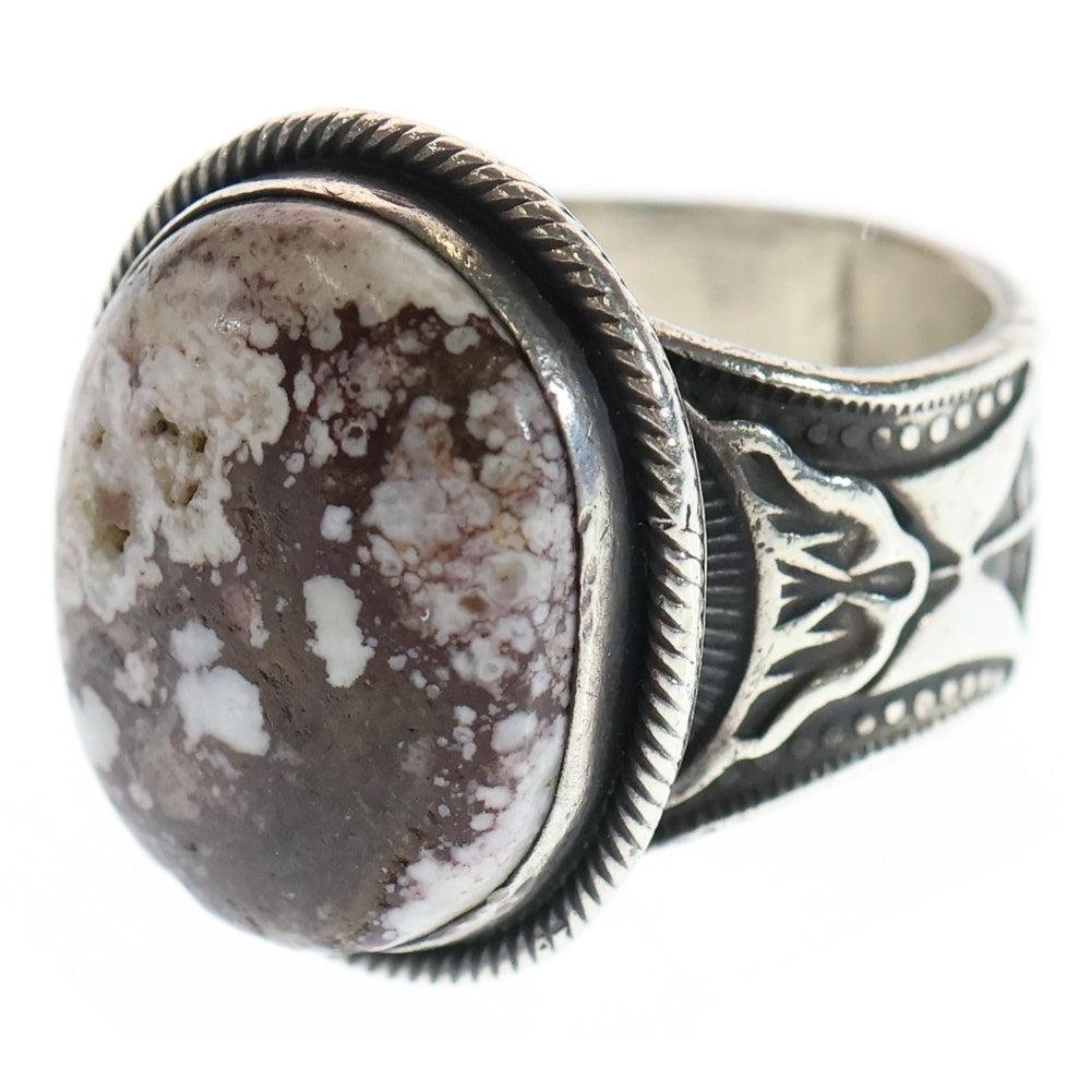 INDIAN JEWELRY(インディアンジュエリー) ナバホ族 Gary Reeves作 Wild Horses ワイルドホース スタンプワーク リング シルバー