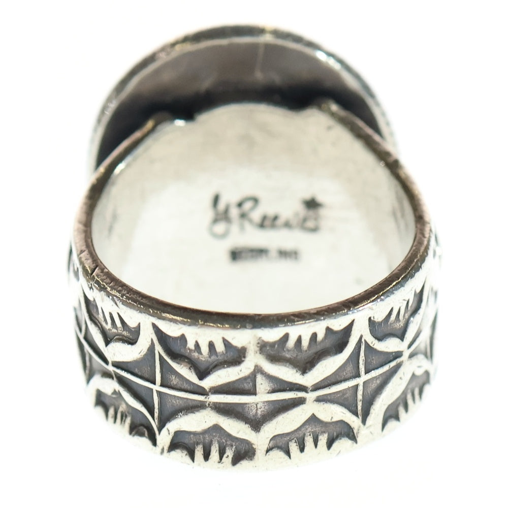 INDIAN JEWELRY(インディアンジュエリー) ナバホ族 Gary Reeves作 Wild Horses ワイルドホース スタンプワーク リング シルバー