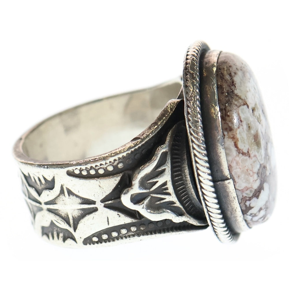 INDIAN JEWELRY(インディアンジュエリー) ナバホ族 Gary Reeves作 Wild Horses ワイルドホース スタンプワーク リング シルバー
