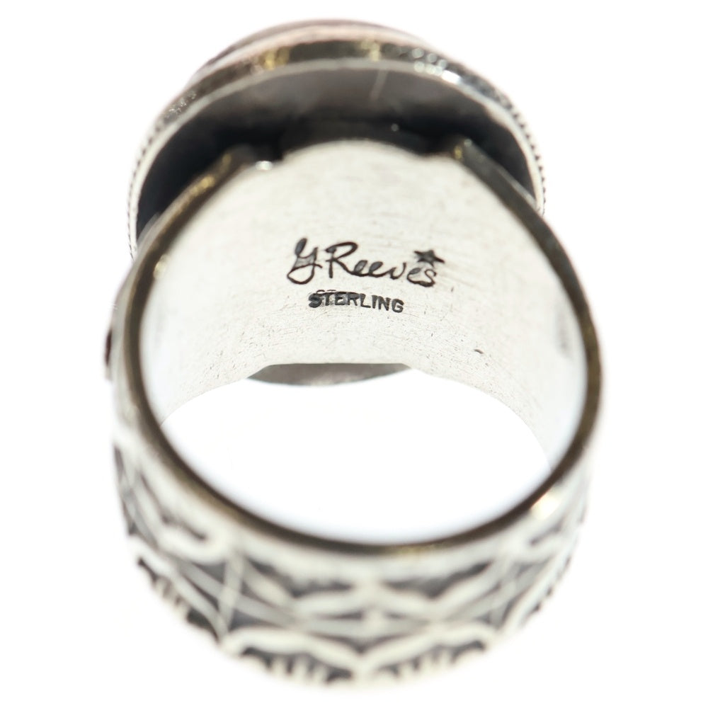 INDIAN JEWELRY(インディアンジュエリー) ナバホ族 Gary Reeves作 Wild Horses ワイルドホース スタンプワーク リング シルバー