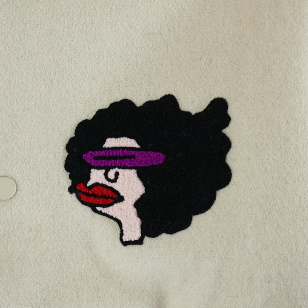 SUPREME(シュプリーム) 17AW × Mark Gonzales Gonz Ramm Varsity Jacket マーク・ゴンザレス ゴンズラム バーシティジャケット スタジャン ブルゾン ホワイト