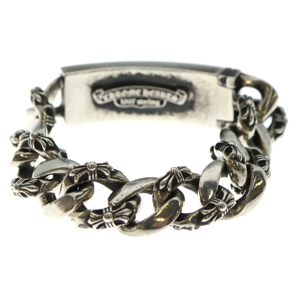 CHROME HEARTS(クロムハーツ) ID FLORAL CRS フローラルクロスIDファンシーリンク ブレスレット 11LINK シルバー BCA166