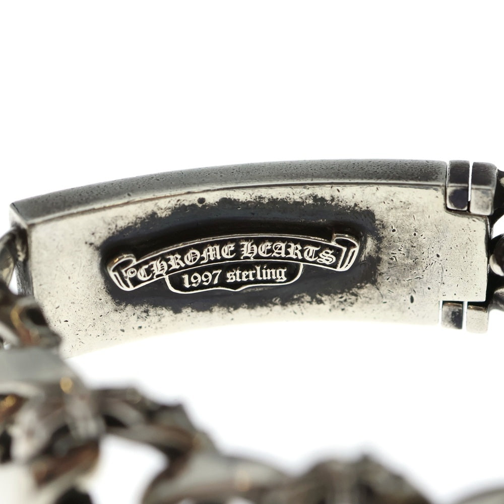 CHROME HEARTS(クロムハーツ) ID FLORAL CRS フローラルクロスIDファンシーリンク ブレスレット 11LINK シルバー BCA166