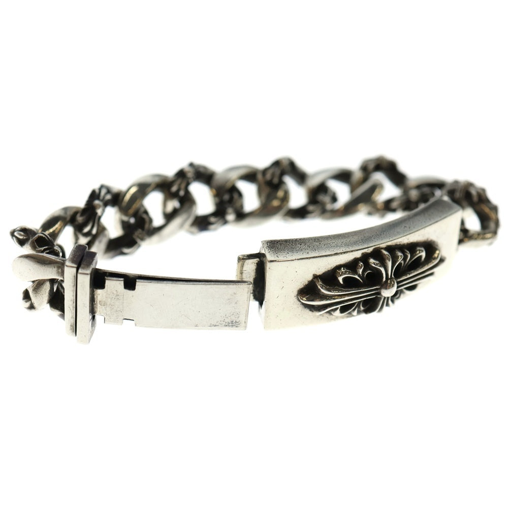 CHROME HEARTS(クロムハーツ) ID FLORAL CRS フローラルクロスIDファンシーリンク ブレスレット 11LINK シルバー BCA166