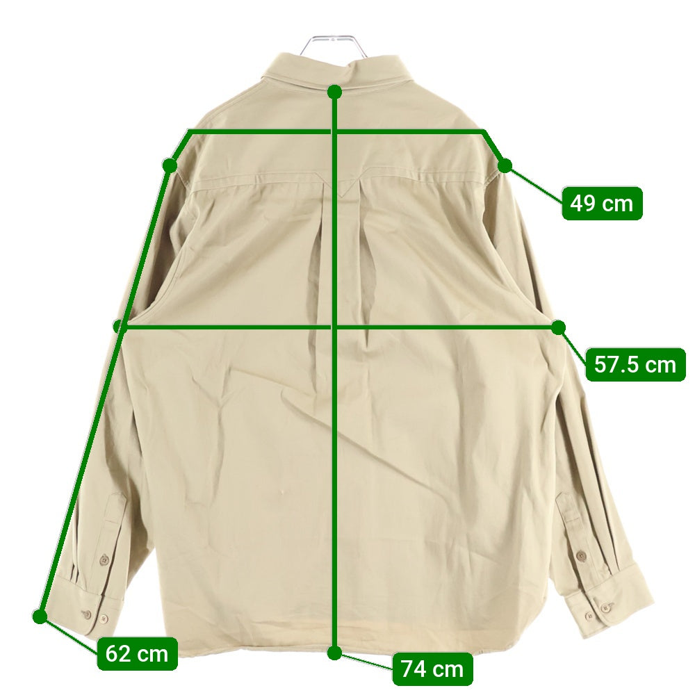 KENZO(ケンゾー) ロゴ刺繍 チノプルオーバー長袖シャツ ベージュ FA65CH4401LE