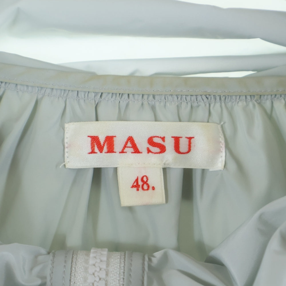 MASU(エムエーエスユー) 23AW NYLON HOODED JACKET ジップアップナイロンジャケット フーディー グレー MFFW-BL0923