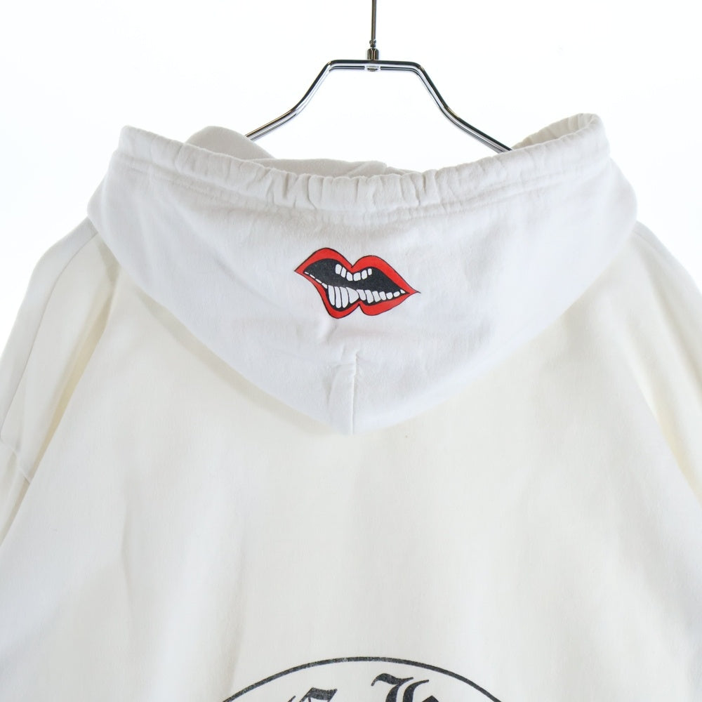 CHROME HEARTS(クロムハーツ) ×MATTY BOY Chomper Horseshoe Hoodie マッティボーイ チョンパーホースシュー スウェットプルオーバーフーディーパーカー ホワイト