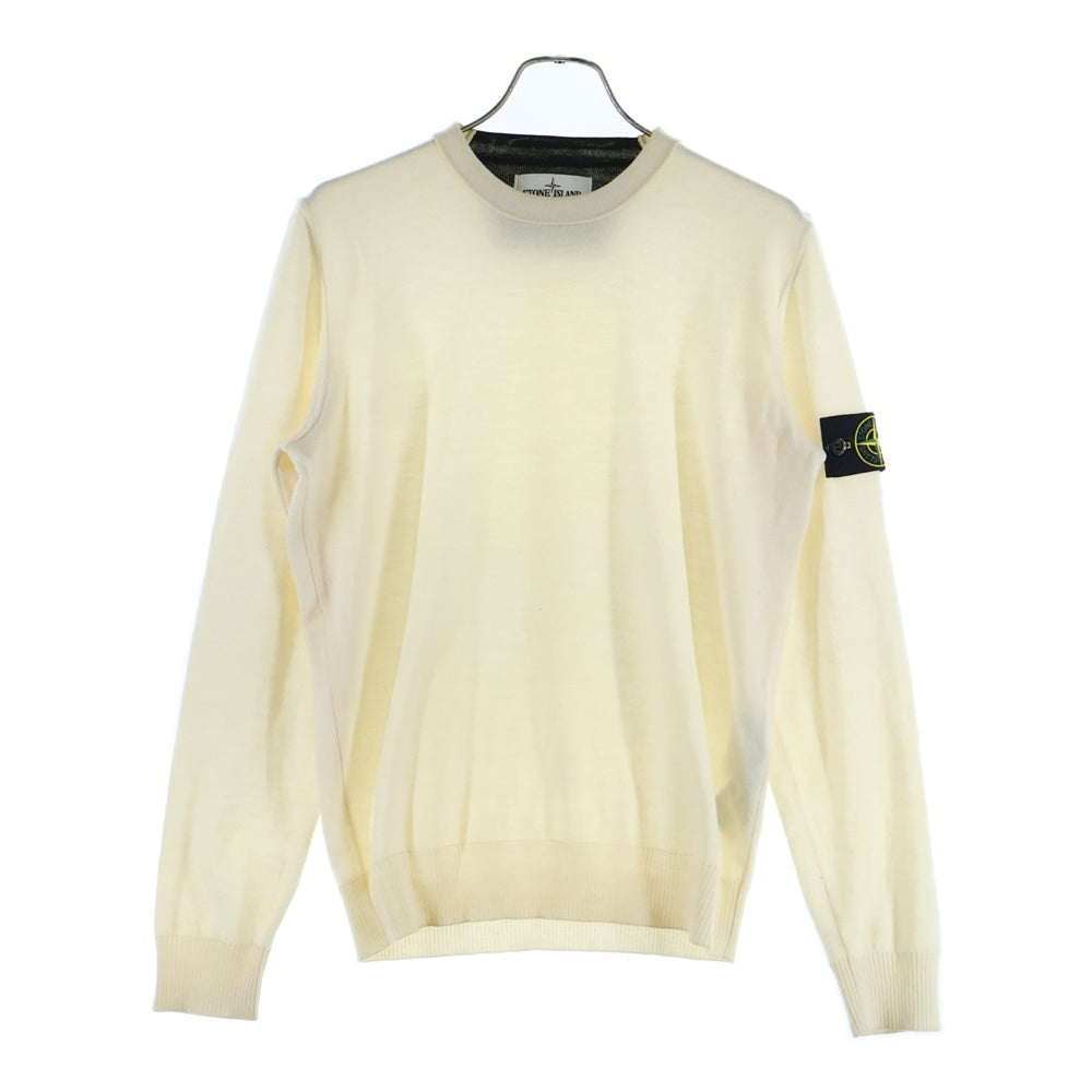 STONE ISLAND(ストーンアイランド) 16AW CREWNECK SWEATER クルーネック ウール 長袖ニットセーター アイボリー 651550BC4
